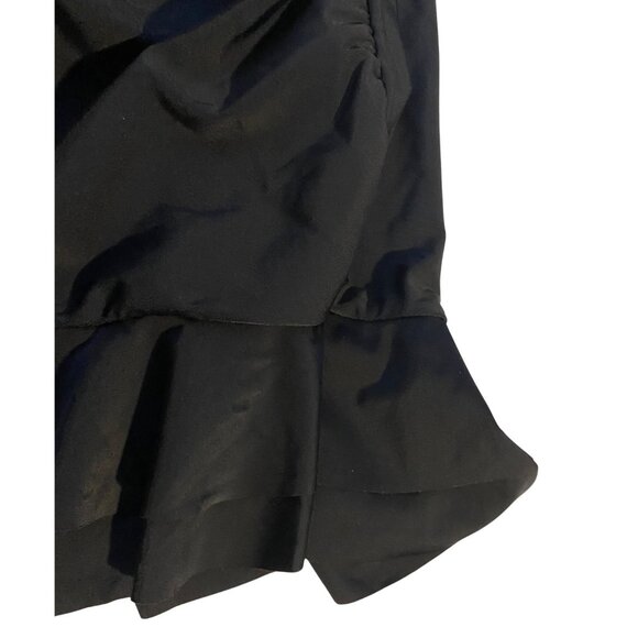 VM Women's 16W Black Halter Swim Dress Ruffle Hem Detail Beach Vacation Summer - Picture 11 of 15